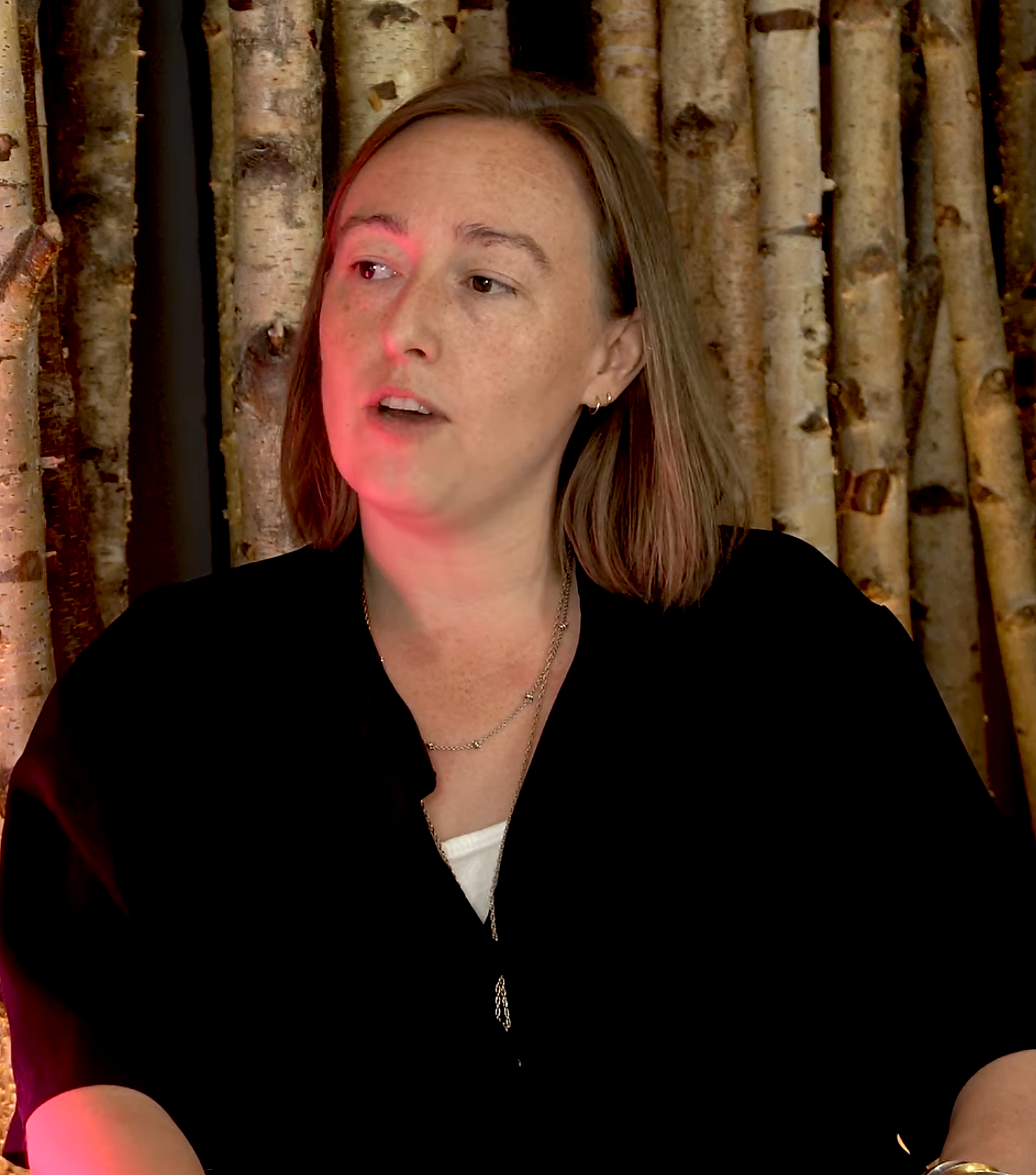 Louisa Plint recording No Bullsh*t Talks